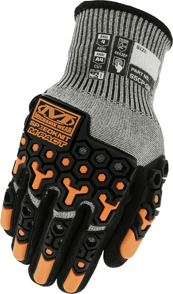 SpeedKnit M-Pact Glove Grey/Black w/Orange 2XL S5CP-0