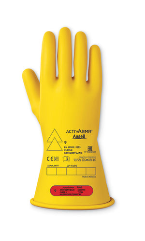 LOW VOLT ELECTRICAL INSULATING GLOVE (CLASS 0) 11" SZ 11 XXL