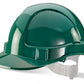 ECONOMY VENTED S/HELMET GREEN PLASTIC HARNESS