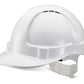 ECONOMY VENTED S/HELMET WHITE PLASTIC HARNESS