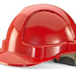 B-BRAND SAFETY HELMET RED WHEEL RATCHET HEADGEAR