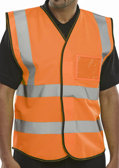 HI VIS ORANGE ID VEST XL