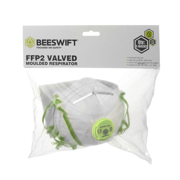 FFP2V MOULDED VALVED RESPIRATOR PACK 5