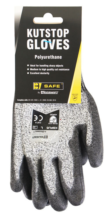 KUTSTOP POLYURETHANE BLACK GLOVE XL 10