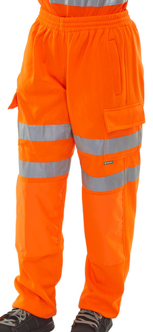 HI VIZ SWEAT JOG BOTTOM OR 3XL