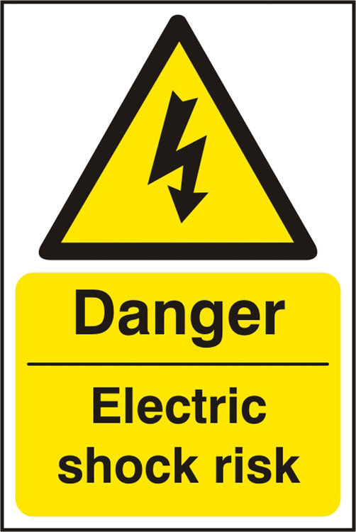 DANGER ELECTRIC SHOCK SAV 200MM X 300MM