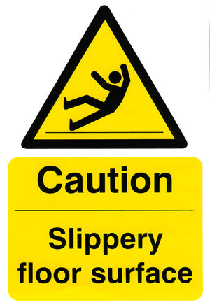 CAUTION SLIPPERY FLOOR SURFACE 200MM X 300MM