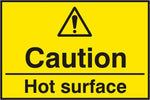 CAUTION HOT SURFACE SAV 75MM X 50MM