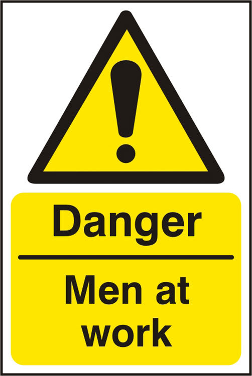 DANGER MEN AT WORK SAV 200MM X 300MM
