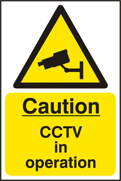 WARNING CCTV SAV 200MM X 300MM