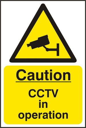 WARNING CCTV SAV 200MM X 300MM