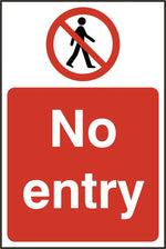 NO ENTRY SAV 200MM X 300MM