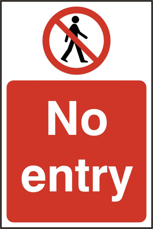 NO ENTRY SAV 200MM X 300MM