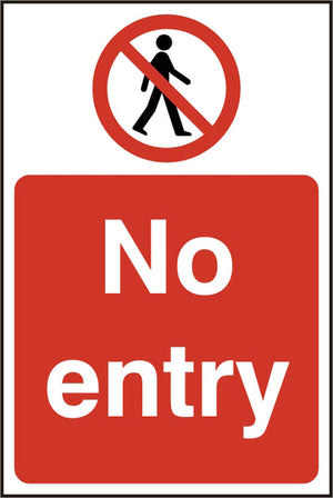 NO ENTRY SAV 200MM X 300MM