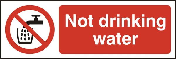 NOT DRINKING WATER SAV 75MM X 150MM