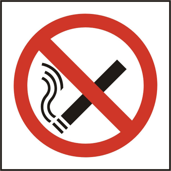 NO SMOKING SYMBOL SAV 100MM X 100MM