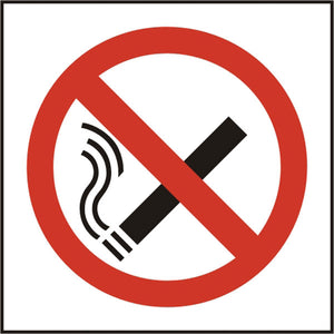 NO SMOKING SYMBOL SAV 100MM X 100MM