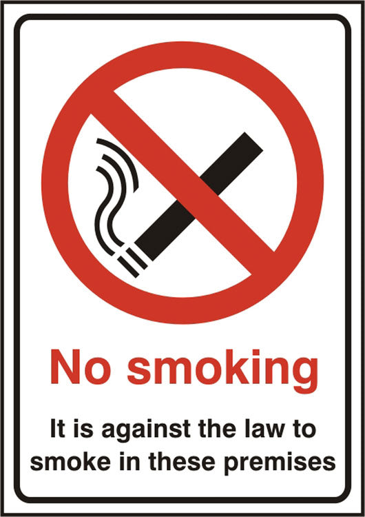 NO SMOKING RPVC 148MM X 210MM