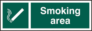SMOKING AREA RPVC 300MM X 100MM