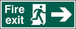 FIRE EXIT MAN ARROW RIGHT RPVC 400MM X 150MM