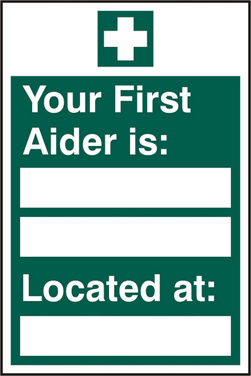 FIRST AIDER LOCATED SAV 200MM X 300MM