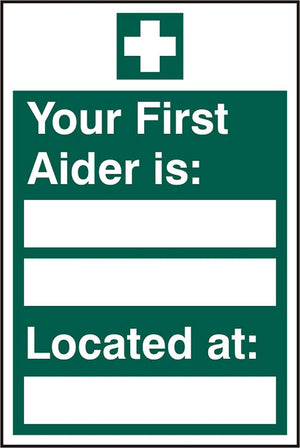 FIRST AIDER LOCATED SAV 200MM X 300MM