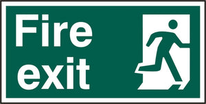 FIRE EXIT MAN RIGHT RPVC 300MM X 150MM
