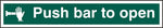PUSH BAR TO OPEN RPVC 600MM X 100MM