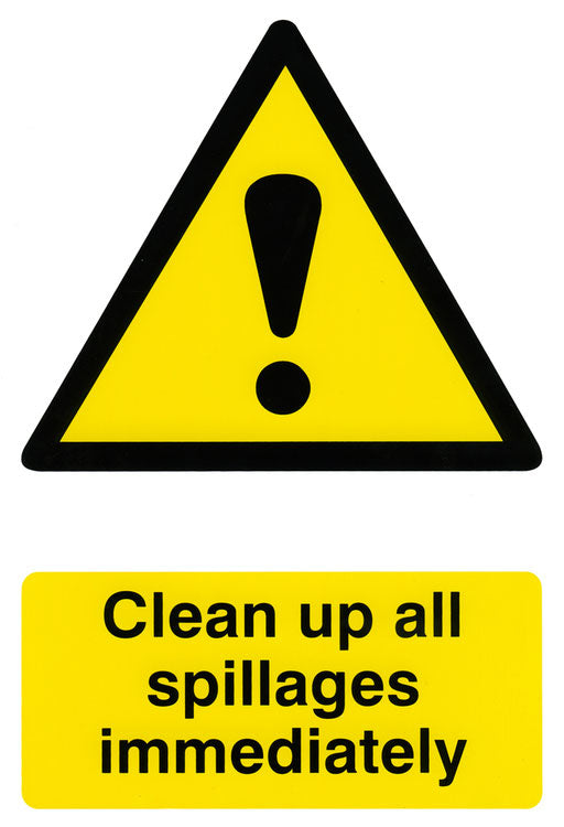 CLEAN UP ALL SPILLAGES 200MM X 300MM