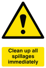 CLEAN UP ALL SPILLAGES 200MM X 300MM