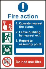 FIRE ACTION PROCEDURE SAV 200MM X 300MM