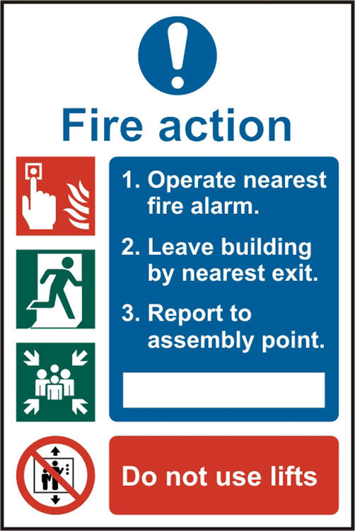 FIRE ACTION PROCEDURE SAV 200MM X 300MM