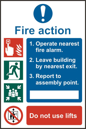 FIRE ACTION PROCEDURE RPVC 200MM X 300MM