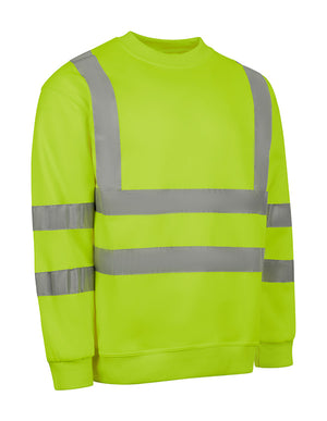 SWEATSHIRT SAT YEL HI VIZ 3XL