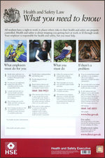 HEALTH & SAFETY LAW POSTER PVC 420MM X 594MM