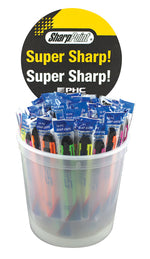 COUNTER TOP DISPLAY BUCKET C/W 75 ASSORTED SNAP OFF KNIVES