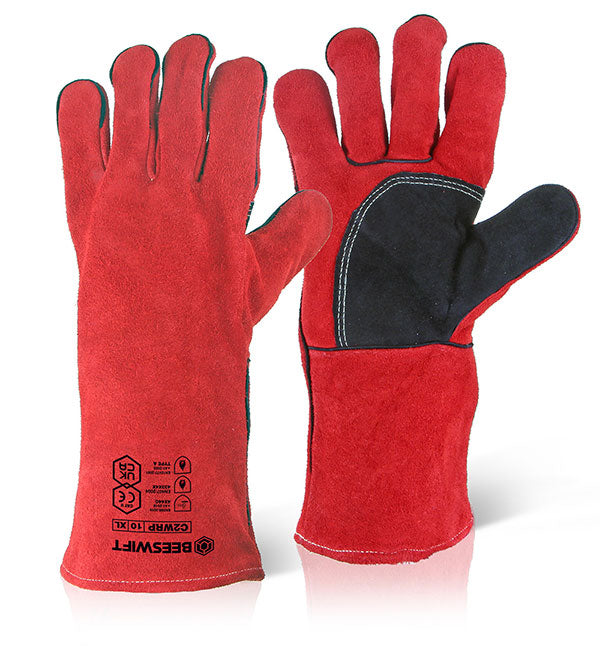 RED WELDERS GAUNTLET 14" R/P
