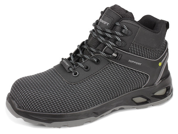 HIMLEY COMPOSITE MID CUT BLACK TPU TEK SAFETY BOOT S3S 12/47