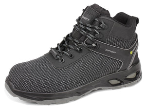 HIMLEY COMPOSITE MID CUT BLACK TPU TEK SAFETY BOOT S3S 12/47