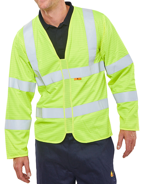 BSEEN FR LS JERKIN EN ISO20471 S/Y 3XL
