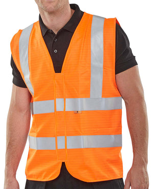 BSEEN FR EN ISO20471 VEST ORANGE 3XL