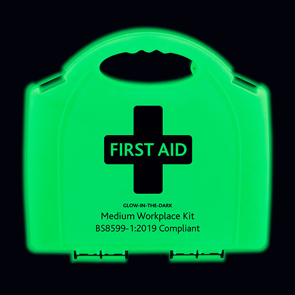 BS8599 - 1 SMALL WORKPLACE GLOW IN THE DARK FIRST AID KIT
