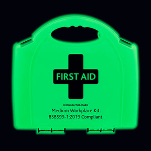 BS8599 - 1 SMALL WORKPLACE GLOW IN THE DARK FIRST AID KIT