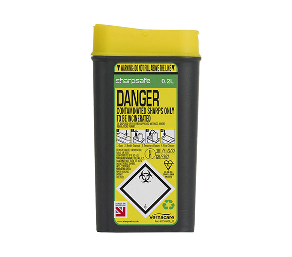 SHARP SAFE SHARPS BIN 0.2LTR
