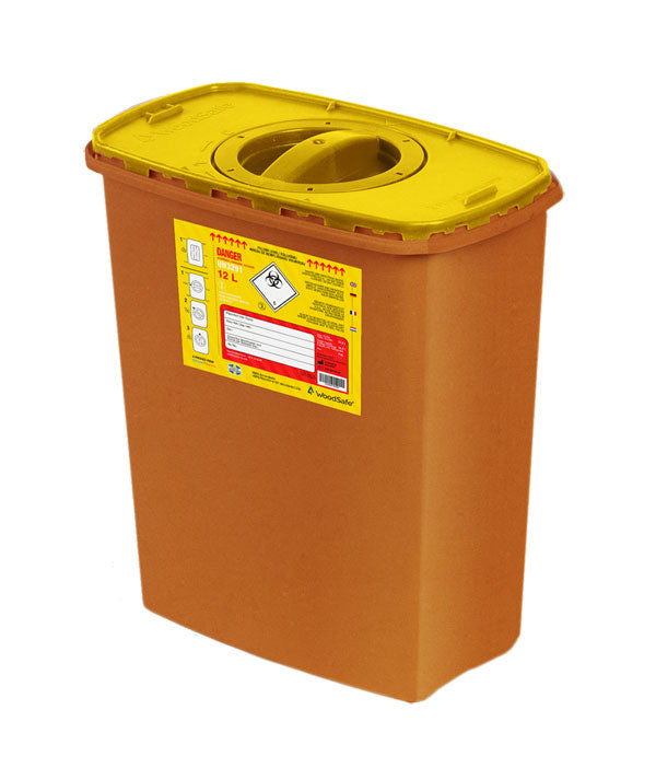 WOODSAFE SHARPS BIN LID AND SCREW FIT CAP 12 LTR