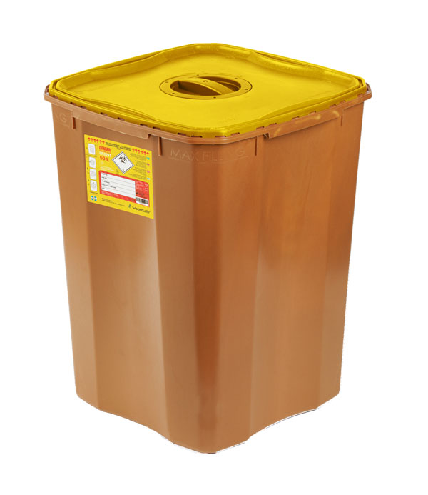 WOODSAFE SHARPS BIN LID AND SCREW FIT CAP 50 LTR