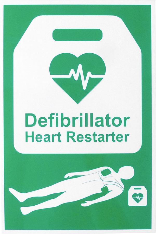 AED AUTOMATED EXTERNAL DEFIBRILLATOR SIGN
