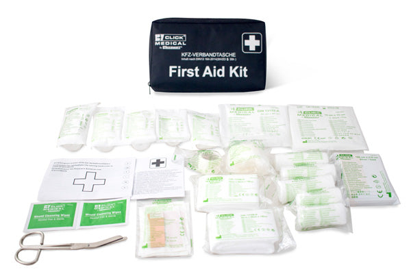 GERMAN VEHICLE FIRST AID KIT DIN 13164 IN TRAVEL BAG