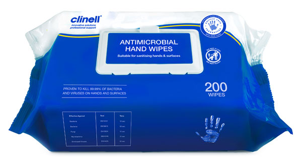 CLINELL ANTIMICROBIAL HAND WIPES