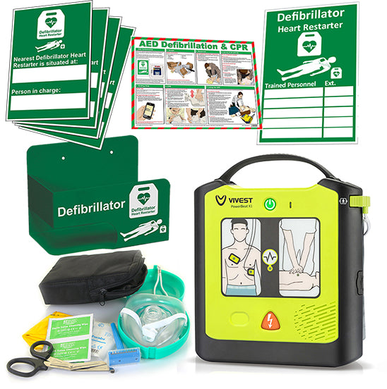 VIVEST POWER BEAT SEMI-AUTO DEFIBRILLATOR INDOOR PACKAGE